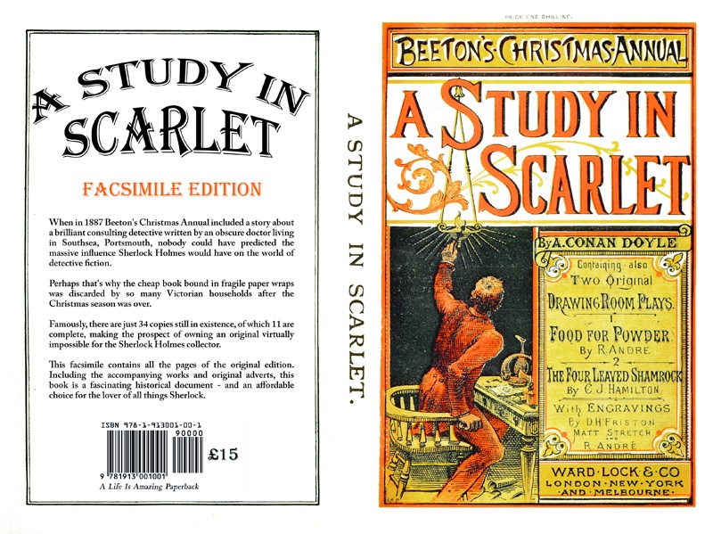 Restoration Of A Study In Scarlet Cover For Upcoming Facsimile Edition ...